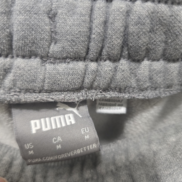 ​PUMA Gray Logo Tape Joggers - Picture 5 of 9